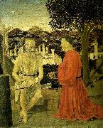 Piero della Francesca saint jerome and a worshipper Spain oil painting artist